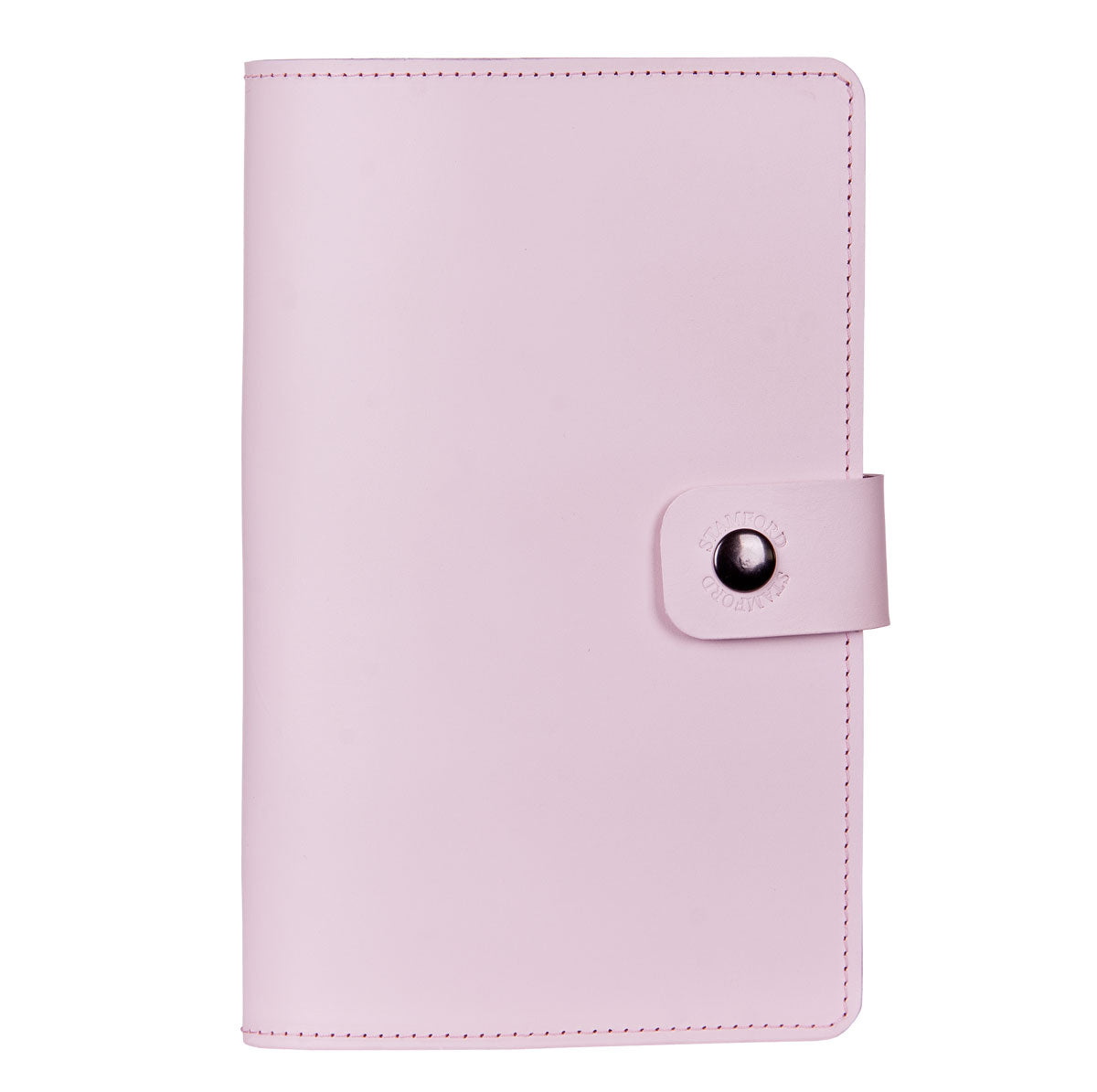 baby pink Burghley leather refillable journal