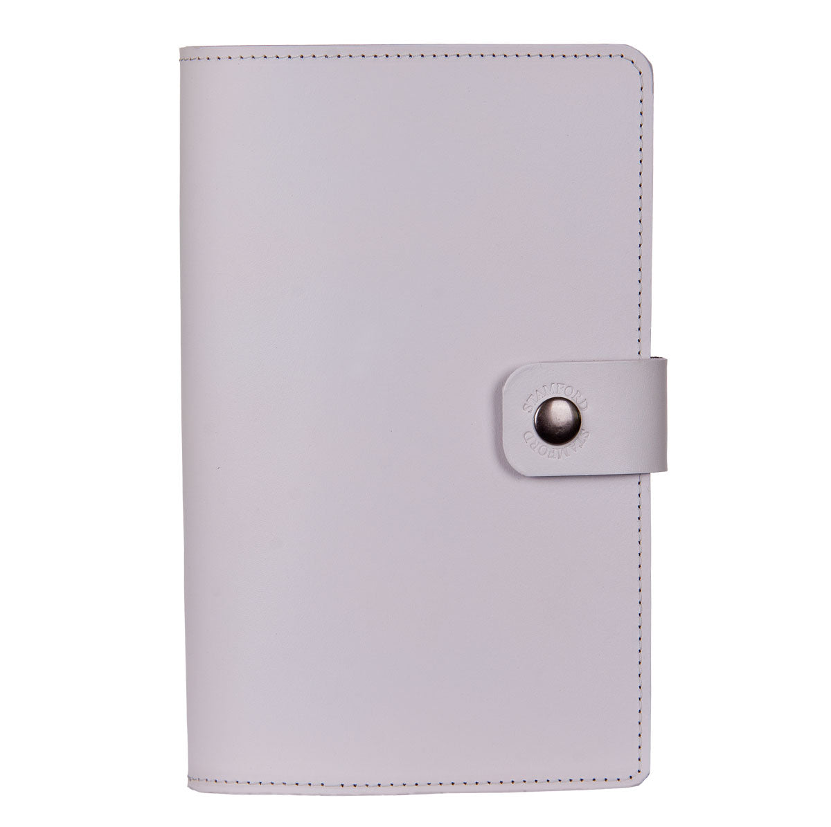 light grey Burghley leather refillable journal