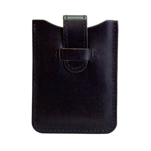 Leather Business Card Holder - Black