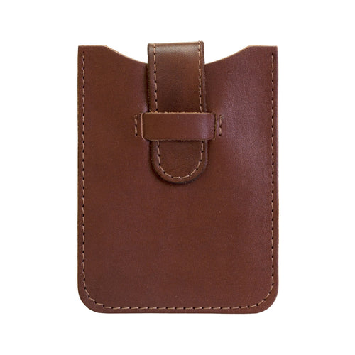 Leather Business Card Holder - Mid Brown