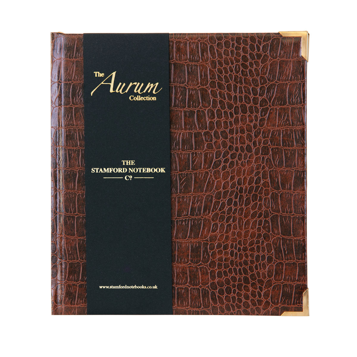 The Aurum Luxury Lay Flat Gilded Mock Croc Notebook