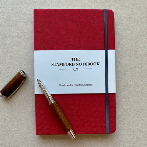 Sustainable British Made canvas notebook red