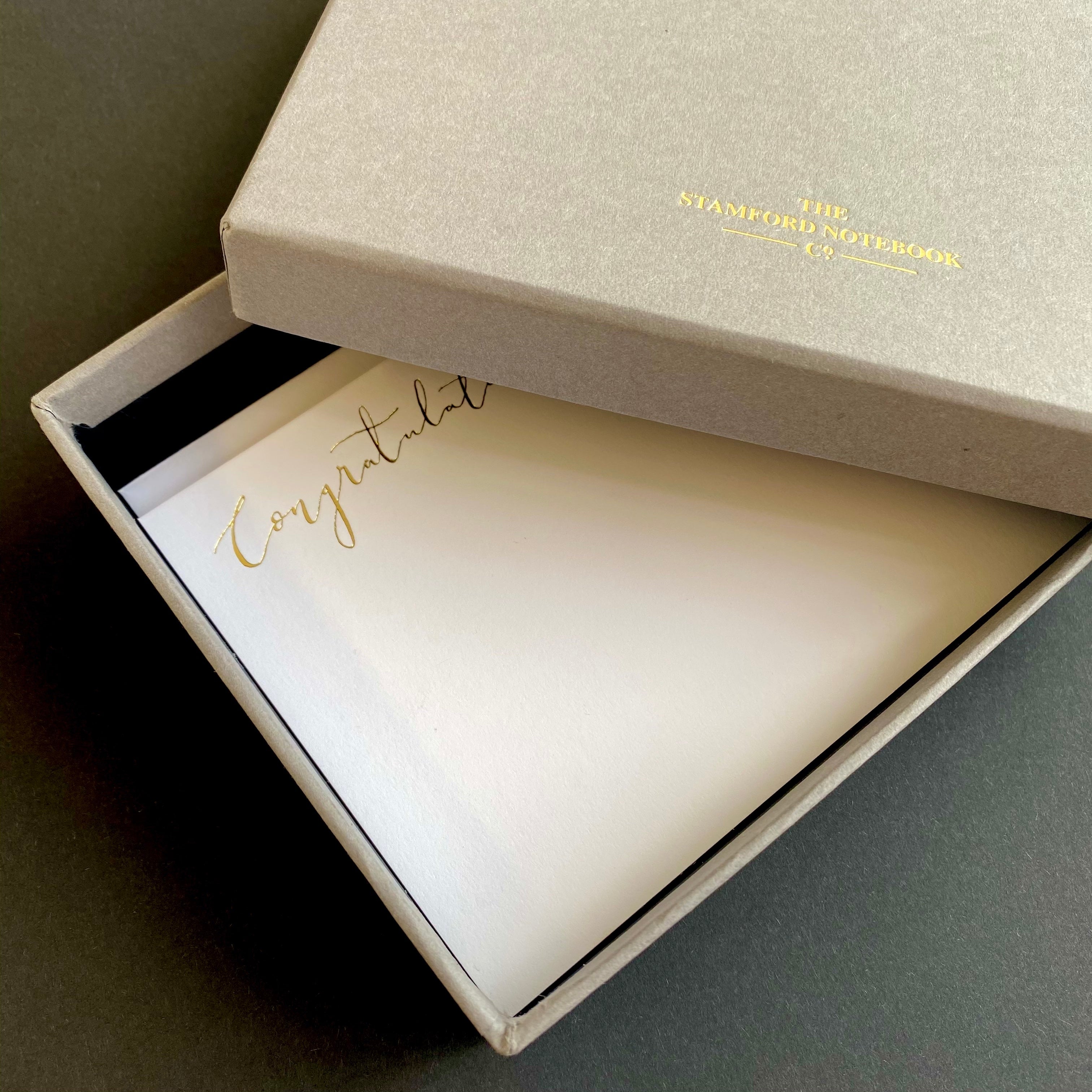 Luxury Gold Foil Embossed Notecards handmade gift box packaging