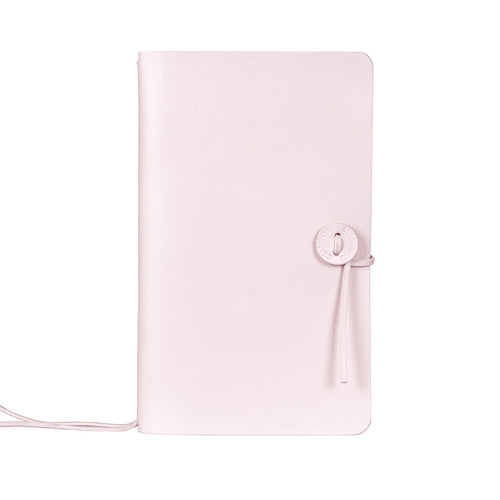 baby pink refillable leather travellers journal