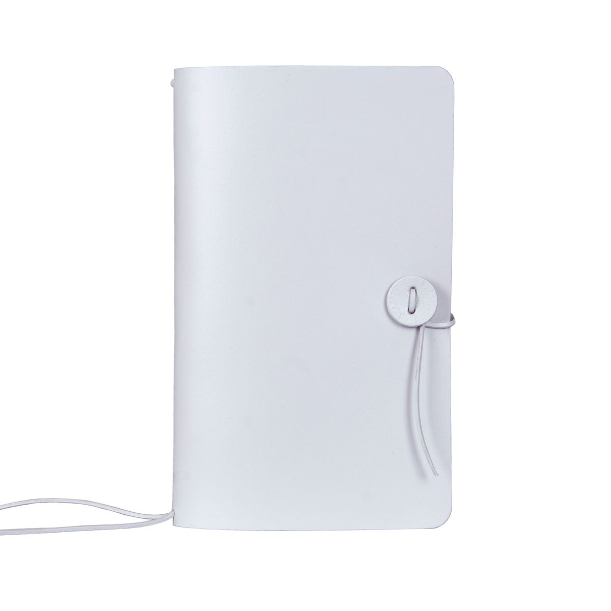 light grey refillable leather travellers journal