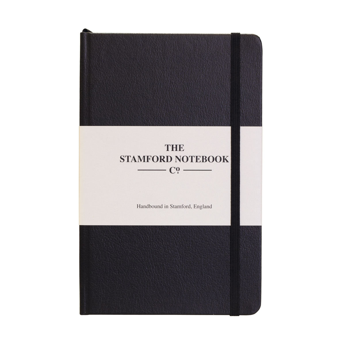 Black recycled leather handbound notebook