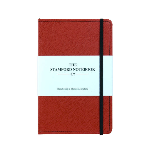 Stitched Leather Notebook - Red