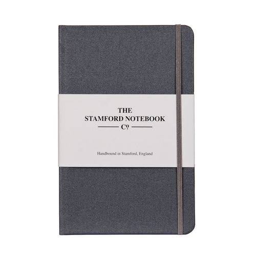 Metallic Steel Grey Buckram Notebook