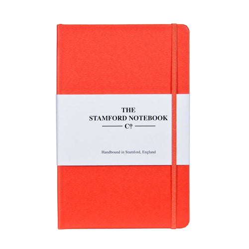 Orange Buckram Handbound Notebook