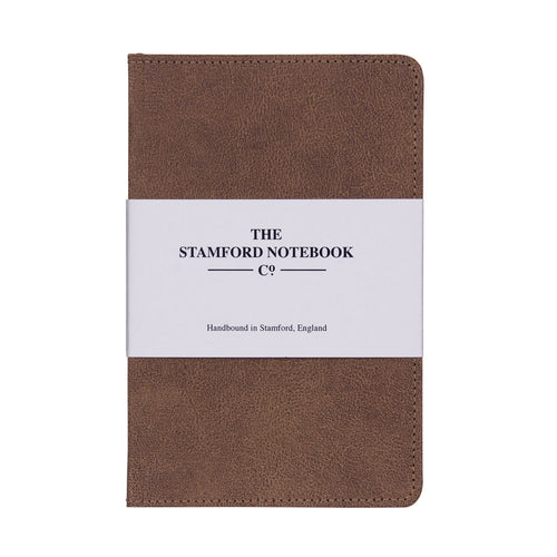 Vintage stitched Recycled Leather Notebook in Chestnut
