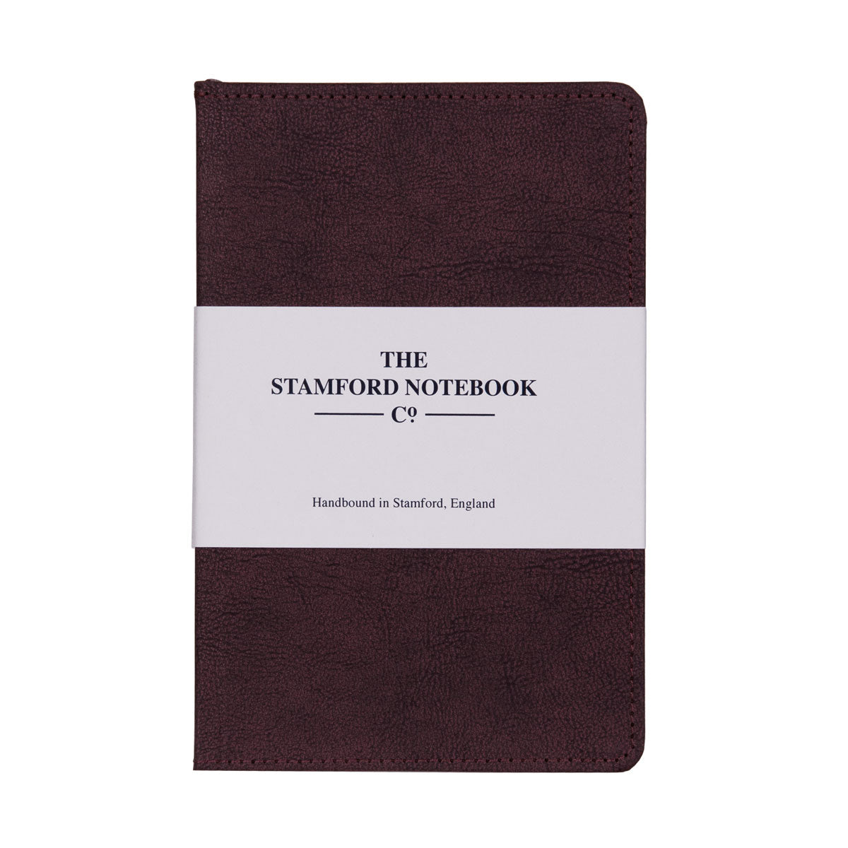 Vintage stitched Recycled Leather Notebook in Plum