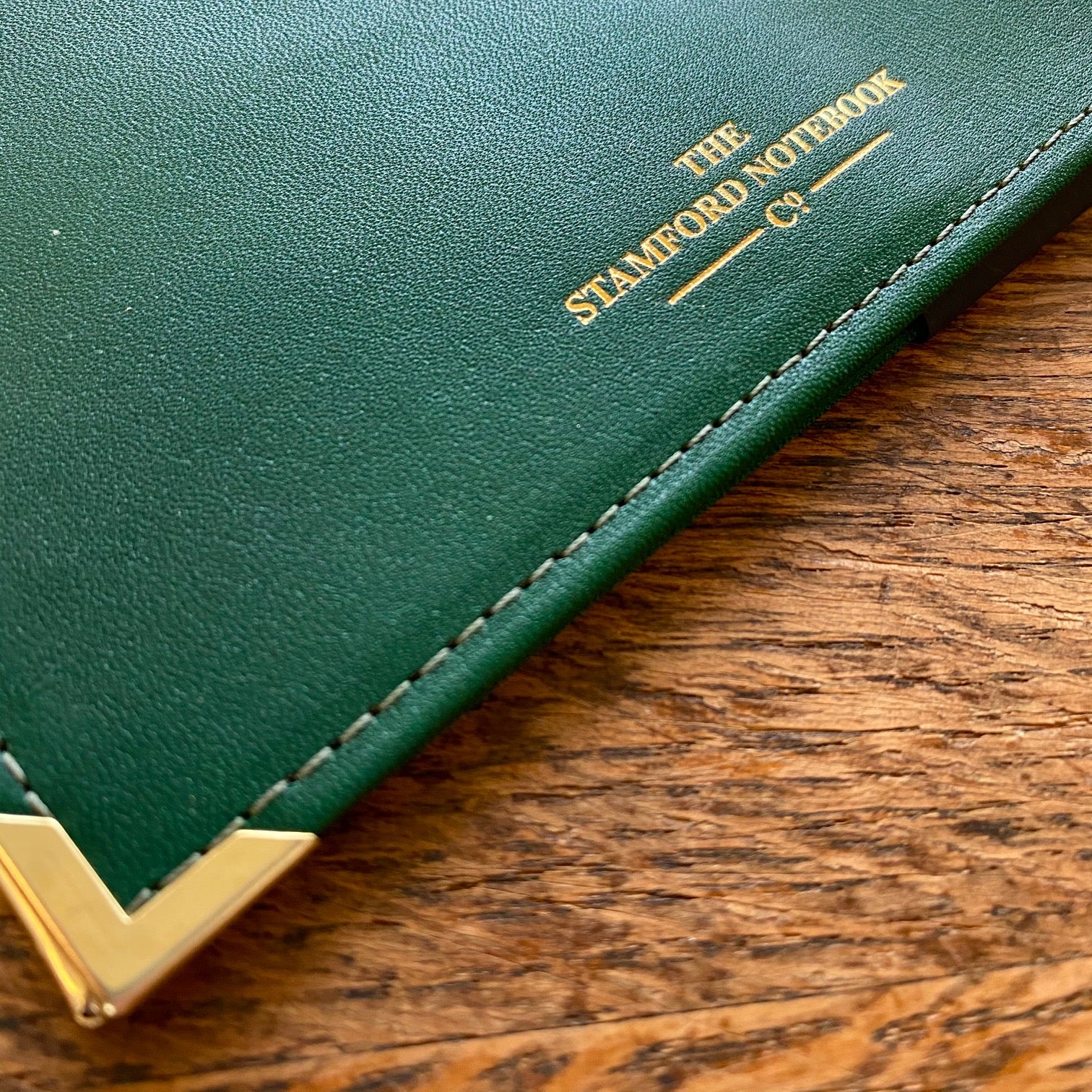 The Aurum Leather Cahier Cover - Dark Green