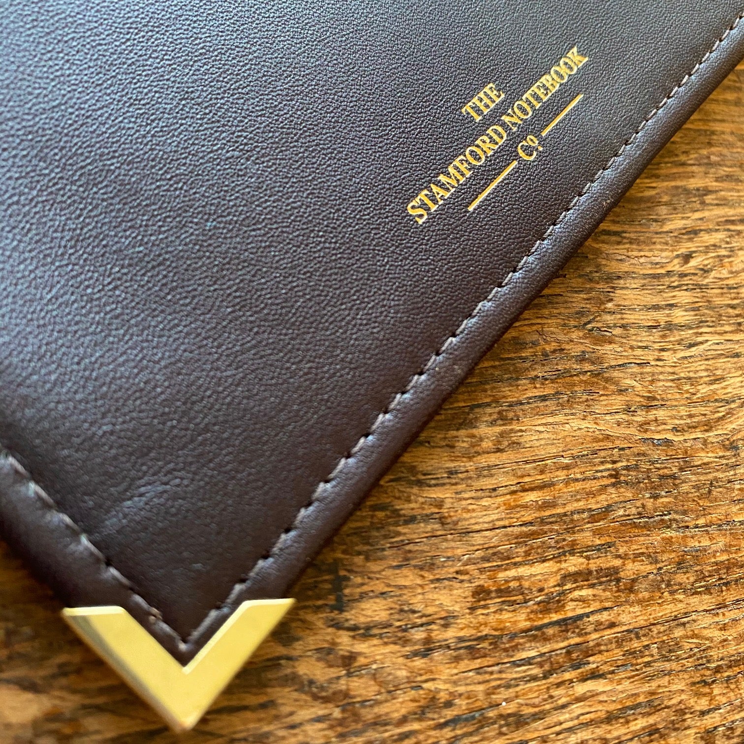 The Aurum Leather Cahier Cover - Dark Brown