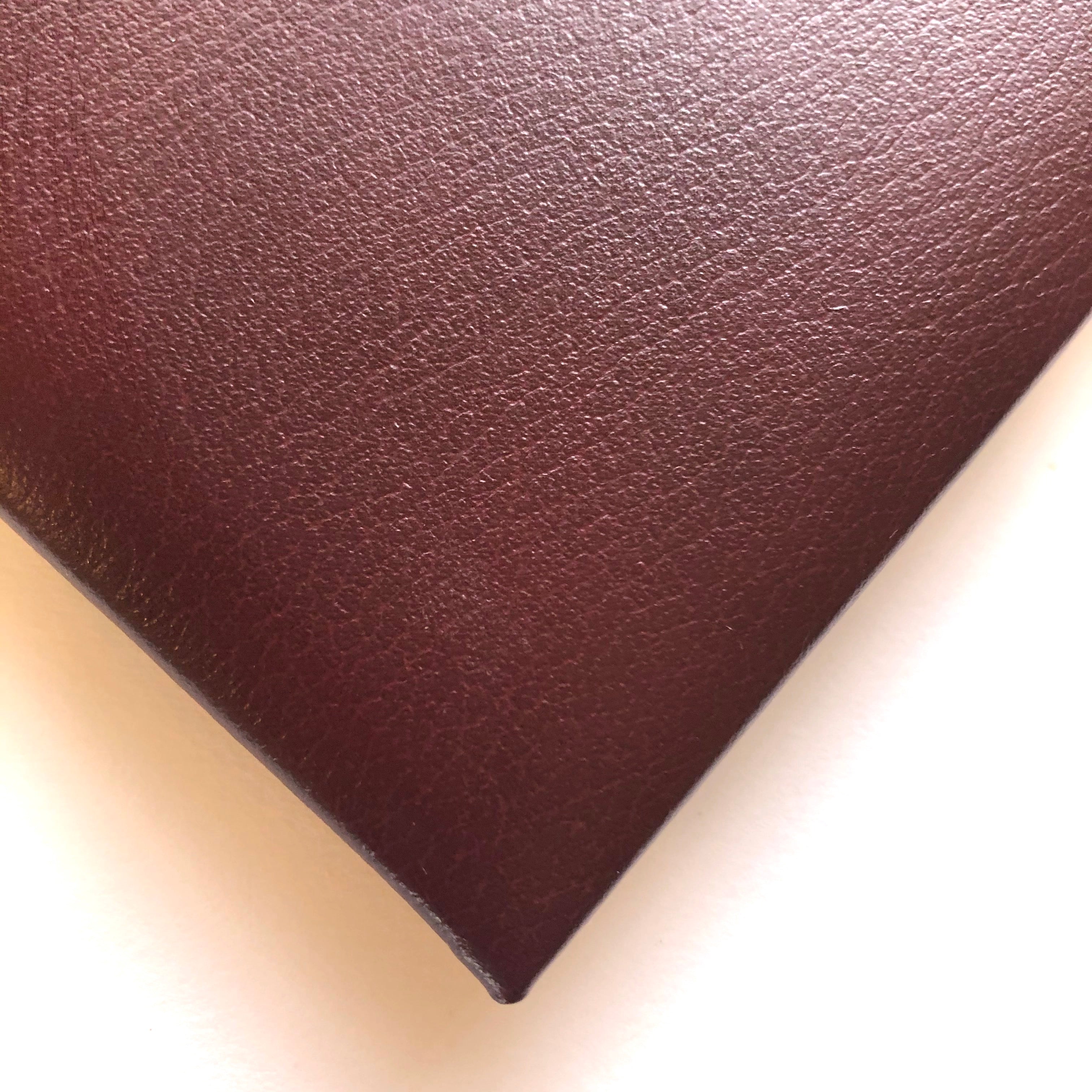 Swatch of Burgundy Leather Visitors Book