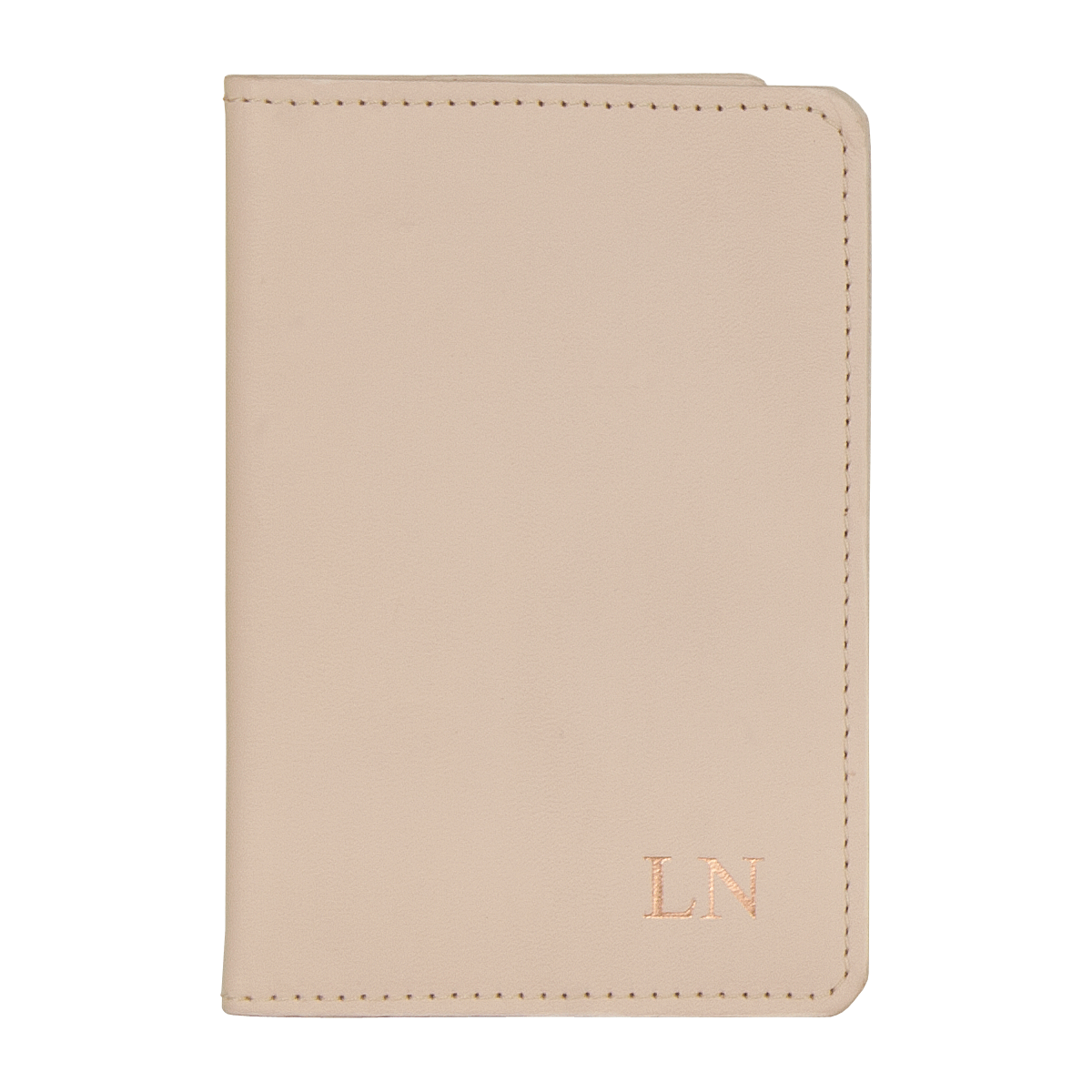 Leather Passport Holder Champagne, Part of the Luxury Leather Travel Set