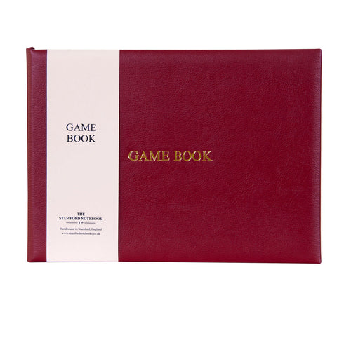 Recycled Leather Game Book Claret Red