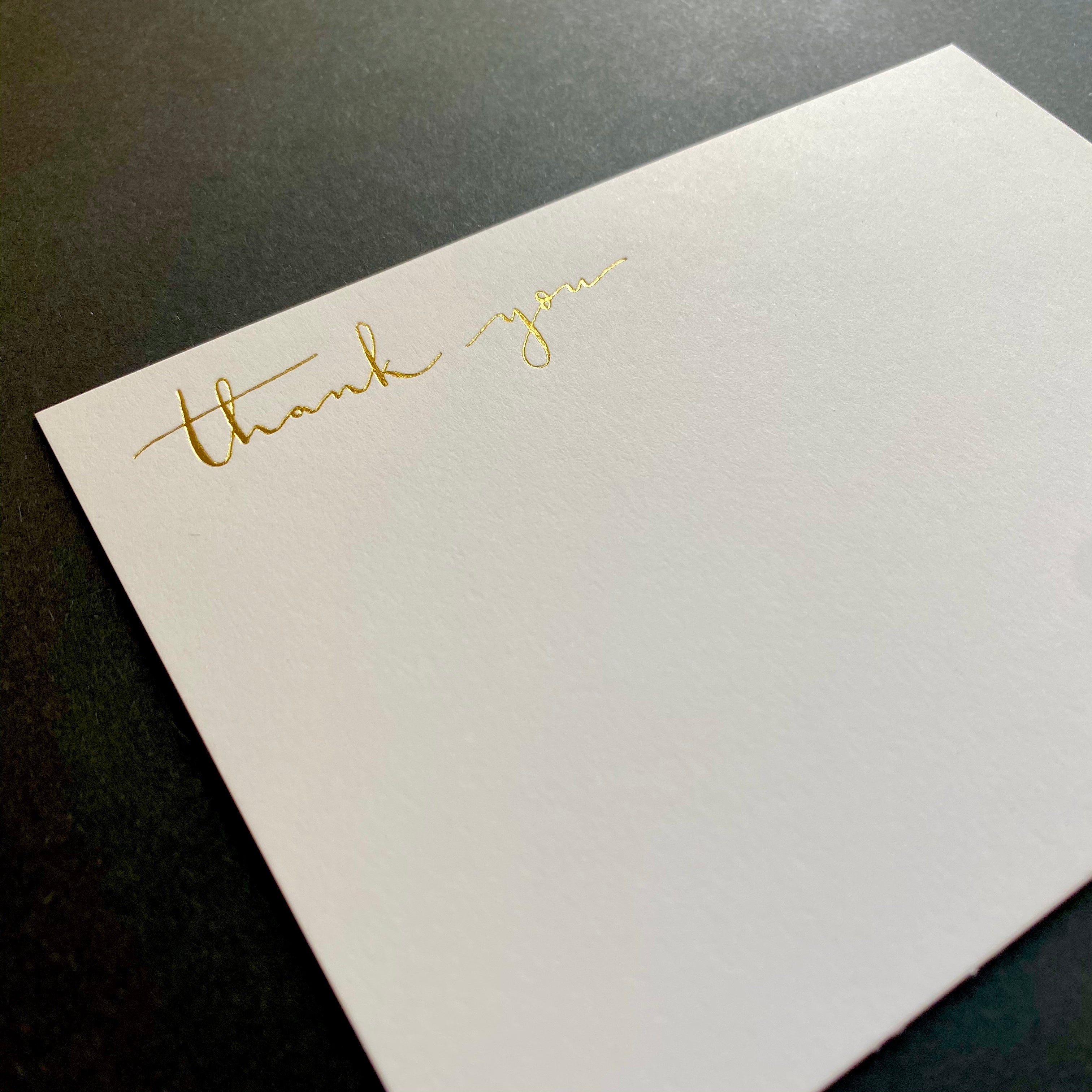thank you gold foil embossed notecards