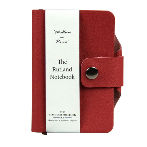 poppy red luxury leather handbound rutland notebook