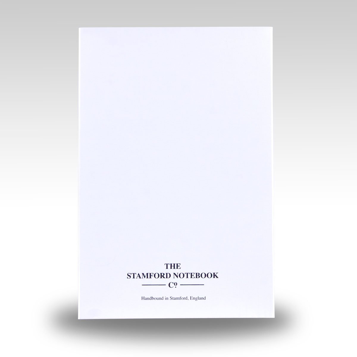 white recyclable card slipcase supplied with notebook