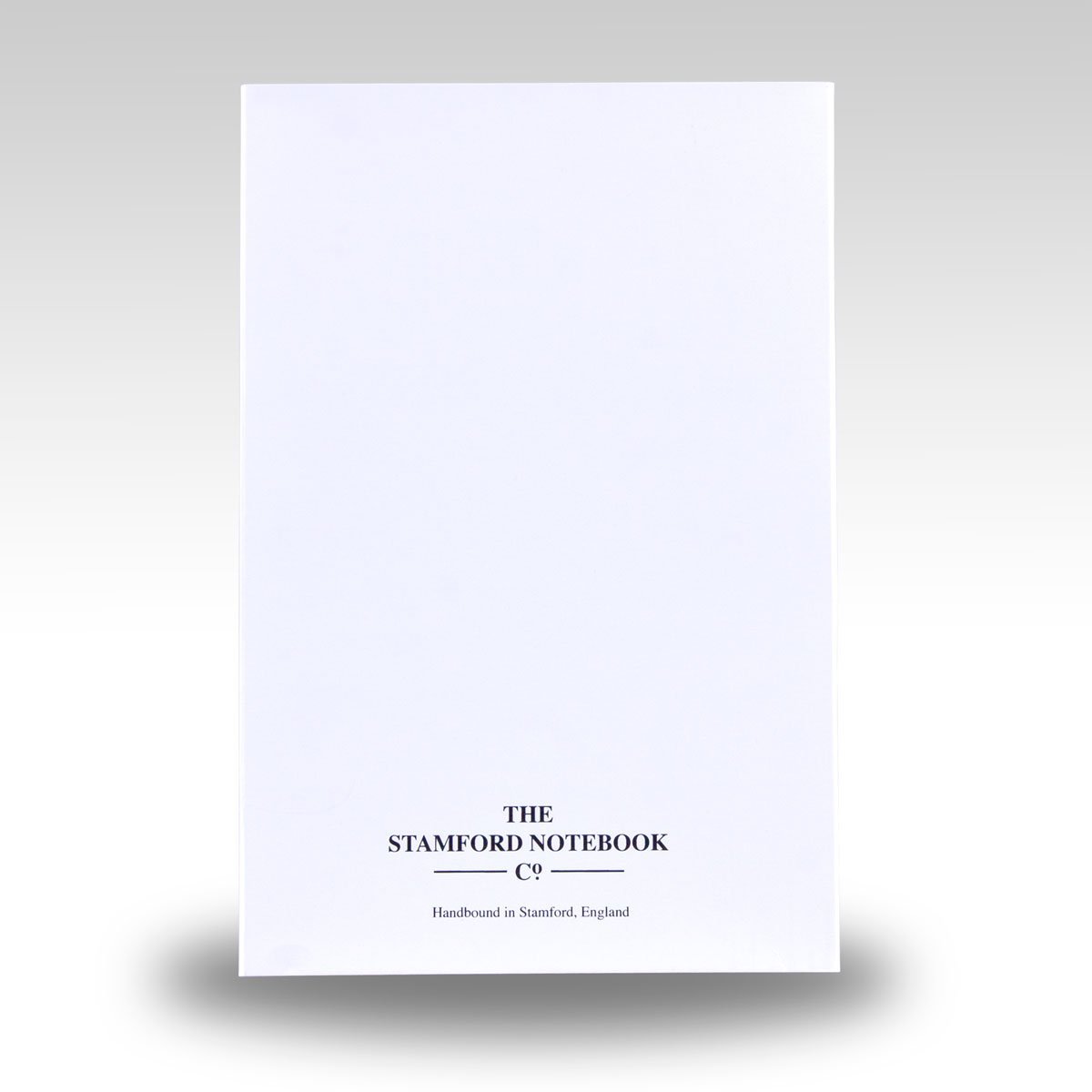 white recyclable card slipcase supplied with notebook