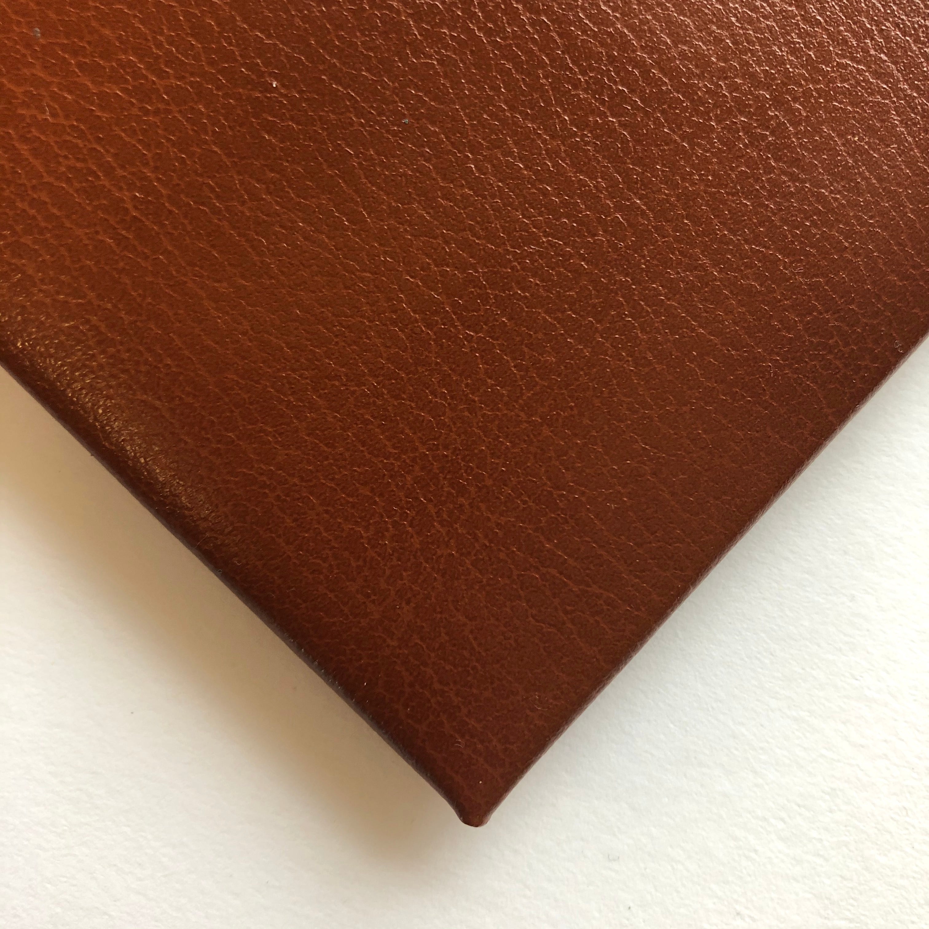 Swatch of Mid Brown Leather Visitors Book