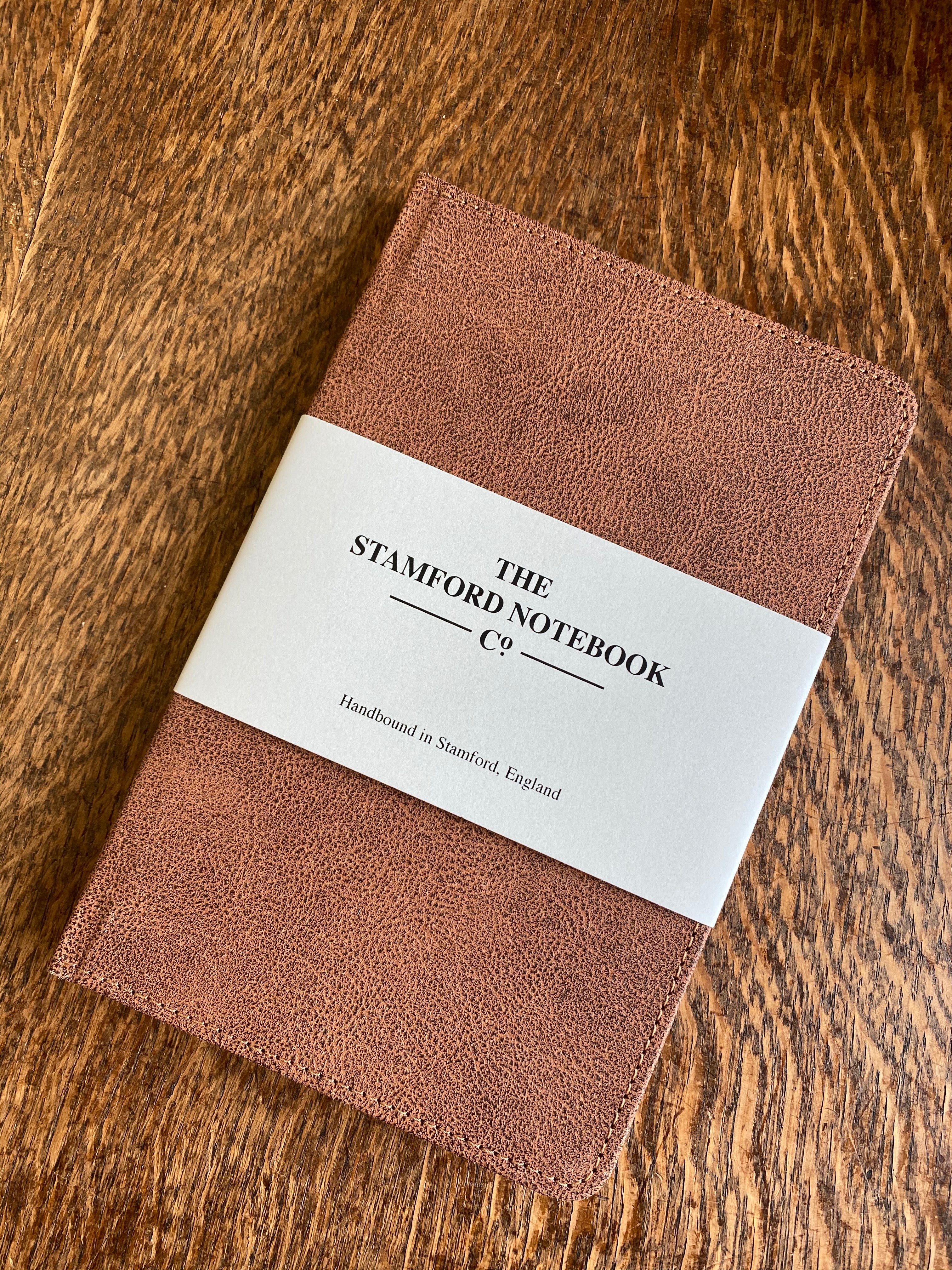 Vintage Recycled Leather Notebook in Chestnut