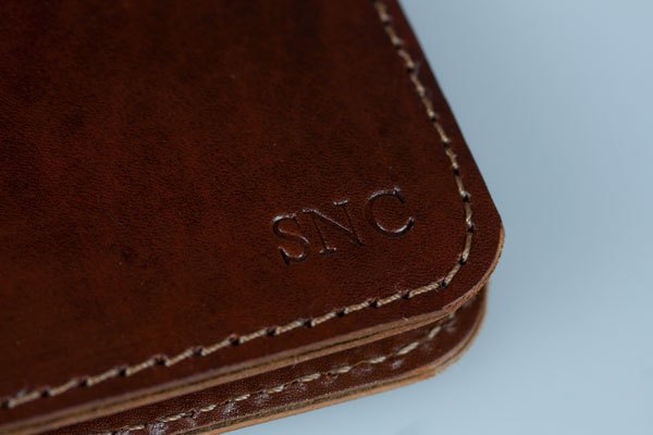 Handmade Leather Wallet - Mid Brown